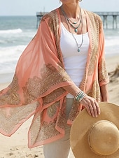 economico Cappelli-moda donna sciarpa scialle poncho stampato protezione solare sciarpa protezione solare scialle spiaggia scialle bikini copertura morbida e confortevole