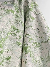 abordables Robes de cocktail-Ligne A Longueur cheville Longueur thé Robe de Cérémonie Robe Fleurie Robes de Cocktail Élégant ancien Floral Manche 3/4 Col en V Fête de jardin Mariage Poche Jacquard Dos Bénitier avec Imprim