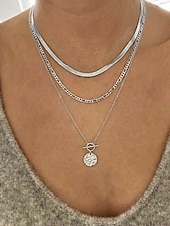 levne Dámský náhrdelník-Dámský náhrdelník z bohémské slitiny, zlatá a stříbrná barva, ideální na dovolenou i běžné nošení.