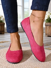 billige Flate sko til kvinner-damerosa ballerinasko - lette slip-on komfortsko, minimalistisk hverdagsstil for voksne, ideelle for daglig bruk, kontor, reise, turgåing &amp;helgeturer