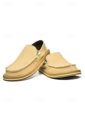 ieftine Bărbați-Espadrile slip-on bej pentru bărbați, cu partea superioară confortabilă și respirabilă, talpă din iută, potrivite pentru activități în aer liber, de resort, plajă și agrement