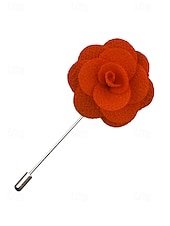 tanie Wesele ACC-Ręcznie wykonana męska broszka z motywem róży - elegancka butonierka z tkaniny poliestrowej na śluby, dodatki do garniturów pana młodego i drużbów, bale maturalne i imprezy - stylowa broszka z motywem kwiatowym w wielu kolorach