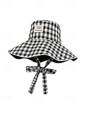  Wendbarer Damen-Bucket-Hat mit breiter Krempe, leichtes Polyester, in verschiedenen Farben erhältlich, beidseitig tragbar mit Schleifendetail, Sonnenschutzkappe für den St. Patrick's Day, Urlaub und Freizeit.