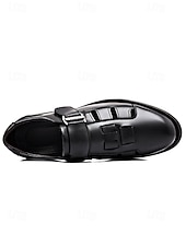 halpa Sandals-Men's Wedding Shoes, Classic Black Faux Leather Comfortable Fit, Perfect for Groom and Wedding Ceremonies