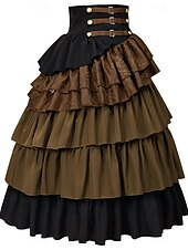 economico Fondi-Medievale Rinascimento Steampunk Gonna Costume di fantasia Pirata Costume Per donna Halloween Carnevale Performance LARP Fiera Rinascimentale Adulti Gonna