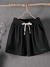 baratos Bermudas-Mulheres Bermudas chinês Calção Shorts de verão Férias Moda Roupa de rua Comprimento do joelho Cintura Alta Tecido Com Cordão Bolsos Cintura elástica Respirabilidade Confortável Sem Elasticidade