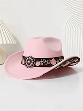 رخيصةأون قبعات-نسائي قبعة حفلة قبعات حماية الشمس مناسب للحفلات مناسبة خاصة زهري ورد