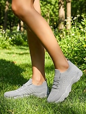 economico Sneakers da donna-scarpe da ginnastica casual da donna in Flyknit rosa - scarpe da ginnastica traspiranti, morbide e ammortizzate, comode da indossare ogni giorno, per viaggi, lavoro, shopping, fitness e attività
