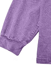 cheap Basic T shirts-Men's T Shirt Henley Shirt 100% Cotton Acid Wash Shirt Tee Top Long Sleeve Plain Vintage Streetwear Casual Washed Raglan Sleeves Stand Collar Henley Casual Home Street Spring Fall Fall &amp; Winter Black