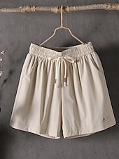 baratos Bermudas-Mulheres Bermudas chinês Calção Shorts de verão Férias Moda Roupa de rua Comprimento do joelho Cintura Alta Tecido Com Cordão Bolsos Cintura elástica Respirabilidade Confortável Sem Elasticidade