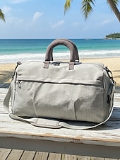 Χαμηλού Κόστους Ταξιδιωτικές Τσάντες-Γυναικεία πολύχρωμη αδιάβροχη τσάντα duffle από πολυεστέρα, μεγάλης χωρητικότητας, ρυθμιζόμενο λουράκι, ιδανική για διακοπές, καθημερινή χρήση και αθλητικές δραστηριότητες