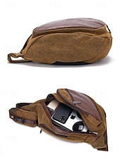 economico Borselli da uomo-Borsa a tracolla da uomo in tela, zaino casual a tracolla di grande capacità, zaino sportivo vintage da esterno per viaggi quotidiani, escursionismo, ciclismo, palestra, lavoro e uso quotidiano casual