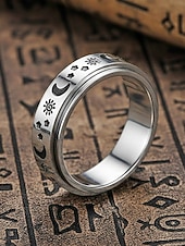 abordables Joyas para hombres-Anillo de acero inoxidable para hombre, disponible en varios colores, perfecto para vacaciones y uso diario informal.