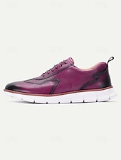baratos Tênis de Vestir-Tênis masculino de couro legítimo cor bordô, elegantes sapatos para noivo e padrinhos.