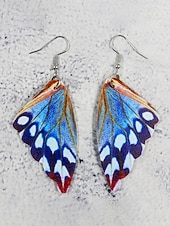 halpa Naisten korvakoru-Naisten keinonahkaiset perhossiipikorvakorut – boheemit kevyet roikkuvat korut rantalomaan, arkeen ja juhla-asuihin