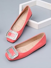 baratos Dama de honra-Sapatilhas femininas verde-esmeralda com fivela de cristal – sapatos elegantes para damas de honra em casamentos ao ar livre no jardim.