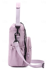 olcso Keresztpántos táskák-Női vízálló nejlon kulacstáska telefonzsebbel, többszínű keresztpántos hordozó fitneszhez, sporthoz, túrázáshoz és hétköznapi használatra, állítható vállpántos utazó italtartóval.