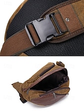 economico Borselli da uomo-Borsa a tracolla da uomo in tela, zaino casual a tracolla di grande capacità, zaino sportivo vintage da esterno per viaggi quotidiani, escursionismo, ciclismo, palestra, lavoro e uso quotidiano casual