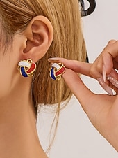 halpa Korvakorut-1 pari Korvakorut For Naisten Päivittäin Katu Festivaali Ruostumaton teräs Loma