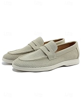halpa Loafers-Miesten harmaat loaferit, hengittävä päällinen ja pehmustettu pohja, tyylikkäät ja mukavat puutarhahäihin, virallisiin kokoontumisiin ja elegantteihin juhliin