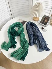 billige St. Patricks Day-Dameskjerf i bomull og lin med krøllete detaljer, bohemsk paisley-trykk med flerfarget lett sjal, mykt og avslappet moteskjerf til St. Patricks dag-festivalen, reiser, utendørs og hverdagsbruk