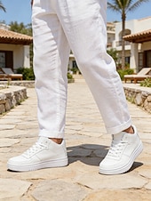 billiga Män-Herrsneakers i casual-modell, bekväma i konstläder, perfekta för utomhusaktiviteter på resorter, finns i flera färger