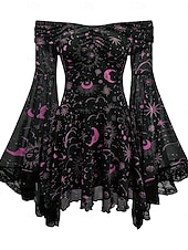 economico Vestito-Medievale Steampunk Vestito Costume di fantasia Lunghe Strega Vampiro Costume Per donna Fantasia Halloween Carnevale Performance LARP Fiera Rinascimentale Adulti Vestito