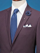 tanie Wesele ACC-Ręcznie wykonana męska broszka z motywem róży - elegancka butonierka z tkaniny poliestrowej na śluby, dodatki do garniturów pana młodego i drużbów, bale maturalne i imprezy - stylowa broszka z motywem kwiatowym w wielu kolorach