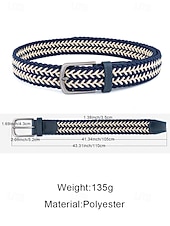 Недорогие Мужские ремни-Мужской эластичный плетеный пояс, полиэстер, различные цвета, идеально подходит для отдыха и повседневной носки.