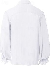 זול חולצות-ימי הביניים רנסנס סטימפונק חולצה פיראט אביר ויקינג תחפושות בגדי ריקוד גברים פיראט האלווין (ליל כל הקדושים) קרנבל הצגה מסיבה\אירוע ערב LARP מבוגרים חולצה