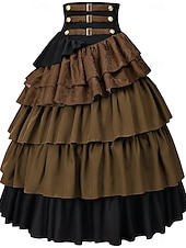 economico Fondi-Medievale Rinascimento Steampunk Gonna Costume di fantasia Pirata Costume Per donna Halloween Carnevale Performance LARP Fiera Rinascimentale Adulti Gonna