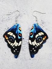 halpa Naisten korvakoru-Naisten keinonahkaiset perhossiipikorvakorut – boheemit kevyet roikkuvat korut rantalomaan, arkeen ja juhla-asuihin