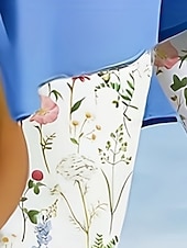 cheap Graphic Leggings-Women's Chinos Leggings Cropped Pants Vacation Vintage Streetwear Capris High Waist Floral Graphic Printing Comfort Soft Comfortable High Elasticity Daily Outdoor Vacation White Summer Spring Fall