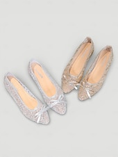 baratos Mulheres-Sapatilhas de ballet femininas transparentes com estampa floral e detalhes dourados – calçado confortável e estiloso para jantares de férias e noites de verão.