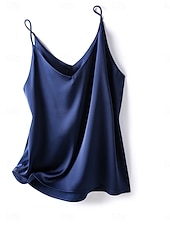preiswerte Einfacher Tank-Damen Bluse Camisole-Tanktop Rückenfrei Einfach Stilvoll Ärmellos Träger Normale Oberteile Ferien Ausgehen Blau Koralle Rot Hellgrün Marineblau Sommer Frühling