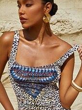 abordables maillots de bain de créateurs-Maillot de bain une pièce en tissu extensible Lady Lionheart