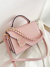 זול תיקי יד-תיק צד אלגנטי לנשים עם דמוי עור, תיק כתף אופנתי עם ידית עליונה ורצועת שרשרת, ארנק אופנתי להמרה לנשים, מושלם ללבישה יומיומית, טיולים לחופשה וללבוש מסיבה