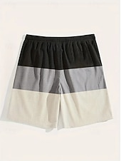 baratos Calções Estilo Casual-Homens Calções Waffle Calção Shorts casuais Bolsos Cintura elástica Tecido Conforto Respirável Comprimento do joelho Casual Ao ar livre Praia Férias Moda Preto Branco Sem Elasticidade