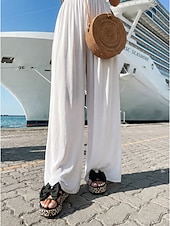 billiga Kvinnor-leopardmönstrade platåsandaler för kvinnor - eleganta vita rosettformade sandaler för lyxiga kryssningssemestrar, tropiska öar &amp;nautiska sommarresor