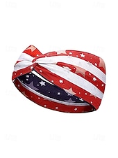 economico Accessori-Stati Uniti 250° Anniversario Fascia per Capelli in Poliestere Patriottica da Donna Wrap per Capelli in Elastico Estensibile con Molti Stili di Bandiera USA Leggera e Confortevole Festiva per il