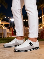 Χαμηλού Κόστους Ανδρες-Ανδρικά casual μοκασίνια από τεχνητό δέρμα, άνετα και μοντέρνα, ιδανικά για βραδιές σε θέρετρα και ημιεπίσημες εκδηλώσεις