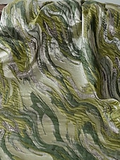 baratos Comprimento do chá-Linha A Longuette Vestido de festa Vestido Coquetel Vestido de convidada de casamento Vestidos de noite Elegante Vintage Manga 3/4 Colarinho de Camisa Casamento Formal Jacquard com Bolsos