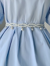 economico Matrimonio ACC-cintura da donna con catena in finte perle, elegante accessorio per abito da sposa, delicato gioiello regolabile per matrimoni, feste, eventi serali e occasioni formali