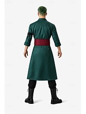 abordables Disfraces de anime-Aventurero del océano Swordsman Pirata del Sombrero de Paja Animé Traje de cosplay Accesorios Trajes De Cosplay Víspera de Todos los Santos Carnaval Disfraz Para Chico Niños Adulto
