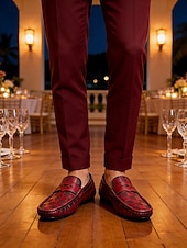 abordables Hombres-Mocasines sin cordones de piel sintética color tostado para hombre, modernos y versátiles, perfectos para noches de resort y veladas relajadas.