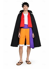 abordables Disfraces de anime-Aventurero del océano Pirata del Sombrero de Paja Animé Traje de cosplay Trajes De Cosplay Disfraz Para Hombre Niños Adulto