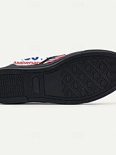  Herrsneakers för patriotiska 250-årsjubileum – röd, vit och blå amerikansk flaggdesign, bekväma slip-on-skor för att fira självständighetsdagen och nationella evenemang