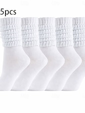preiswerte Socken-Unisex Strümpfe Täglich Heim Outdoor Einfarbig Polyester Klassisch Lässig Elastisch 5 Paare