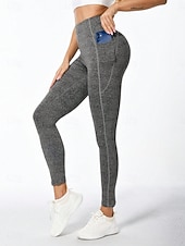 economico -Per donna Pantaloni Pantaloncini anti sfregamento Moda Streetwear Essenziale Lunghezza intera Vita Alta Grafico Elastico in vita Confortevole Alta elasticità Palestra Yoga Streetwear Rosa Rosa scuro