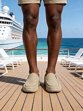 ieftine Bărbați-Pantofi sport casual bleumarin pentru bărbați, cu partea superioară respirabilă și croială flexibilă, talpă confortabilă și rezistentă, perfecți pentru insule și croaziere, stațiuni pe plajă și vacanțe